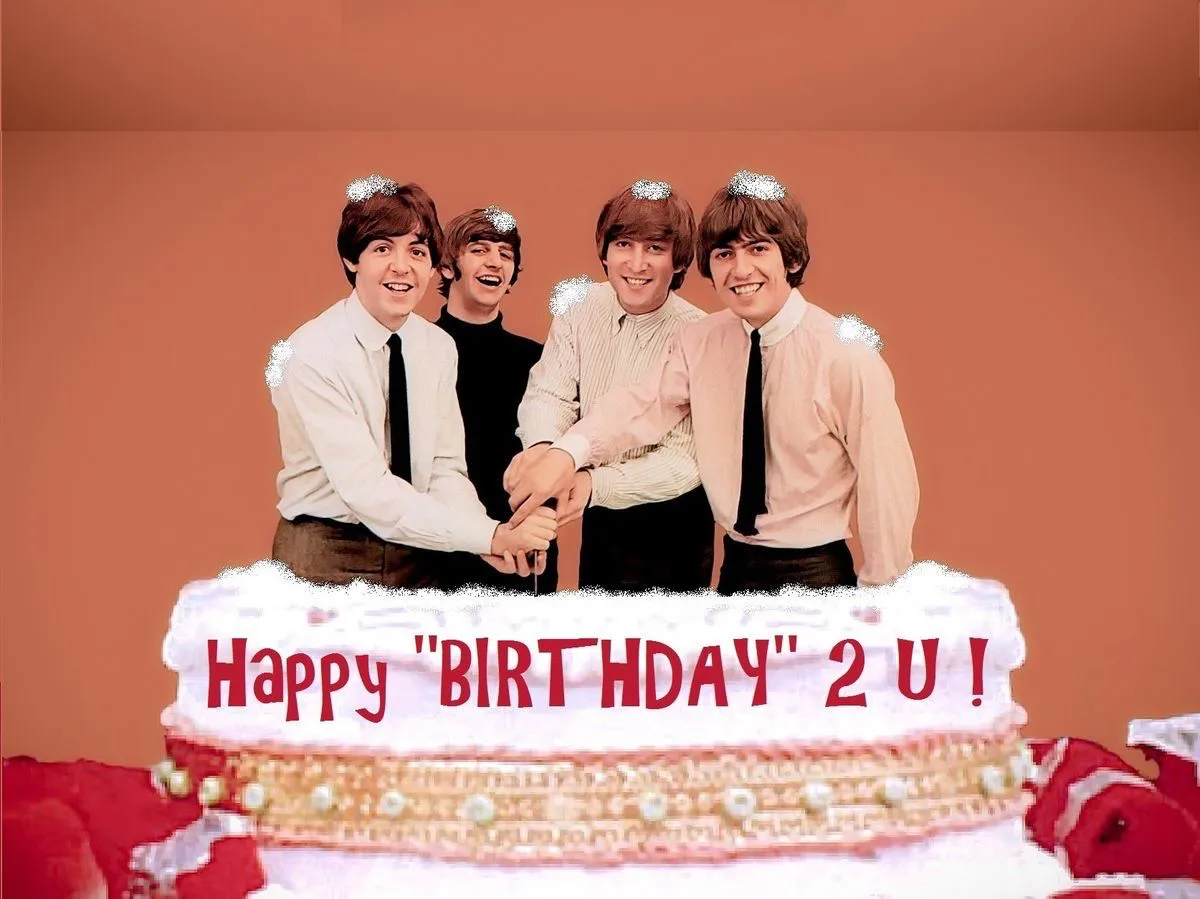 image de la cover du titre happy birthday des beatles